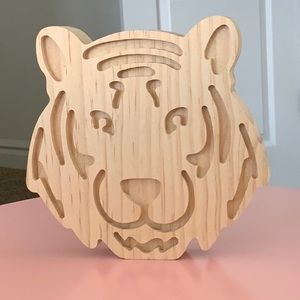 3D Wood Tiger Room Decor